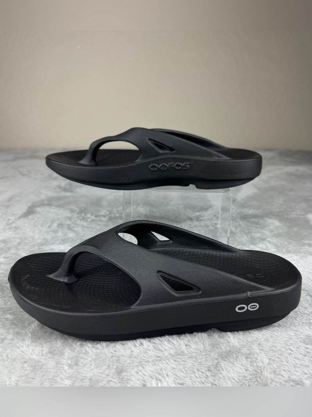 Oofos Ooahh Black Unisex Sports Slide Recovery unisex